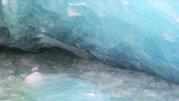 冰川融化近距离高清