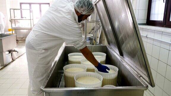 日记乳清干酪工厂-男人在工作
