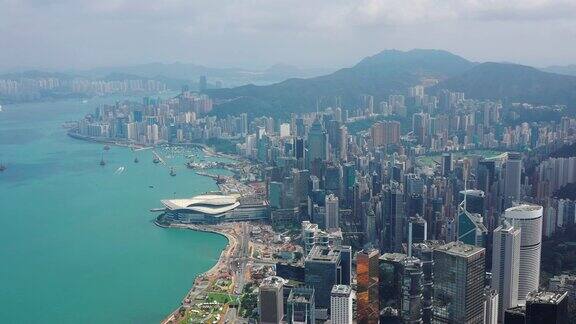 香港市景航拍全景4k