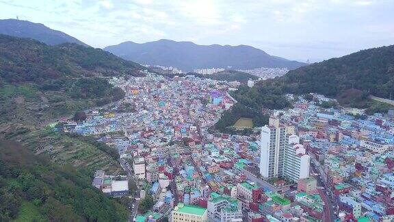 鸟瞰韩国釜山文化村
