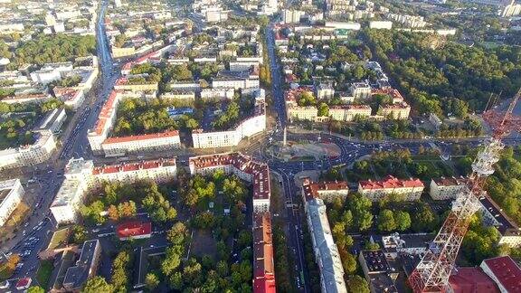 鸟瞰图明斯克的城市景观