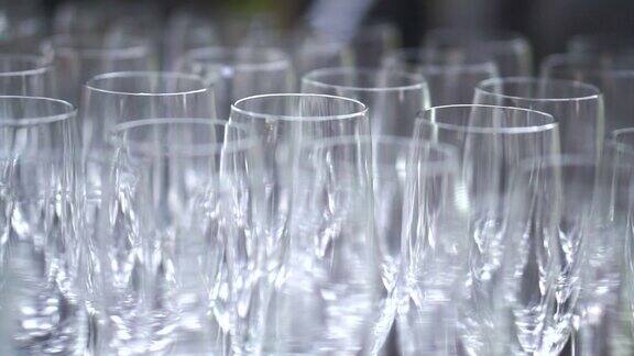 空香槟杯排婚礼和喜事庆典的象征