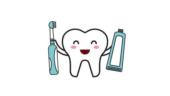快乐牙用电动牙刷牙膏清洁牙齿