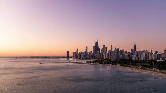 立交桥密歇根湖-芝加哥城市景观