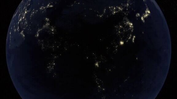 地球亚洲夜间