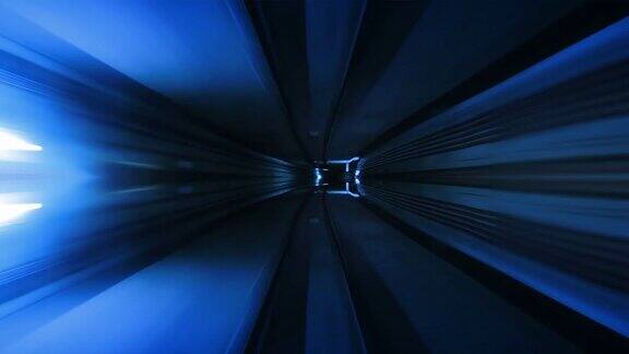 通过隧道旅行Loopable立方蓝色的