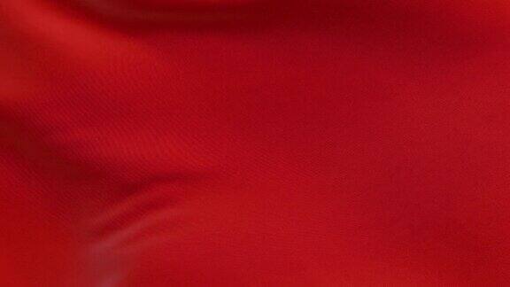 4k红色缎子织物背景三维数字动画的摆动布料无缝环