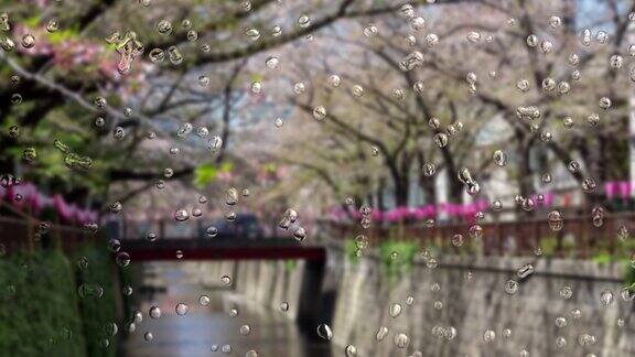 雨景玻璃东京合成运动图形