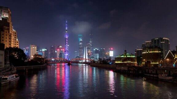 TimeLapseShanghaiSkyline上海中国