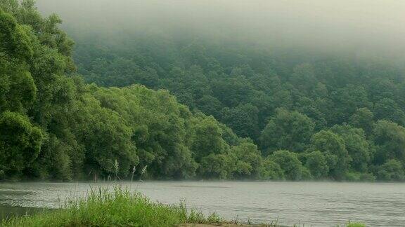 德涅斯特河上的晨雾乌克兰