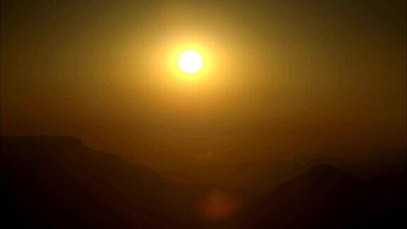太阳从南非德拉肯斯堡山麓升起的时间流逝