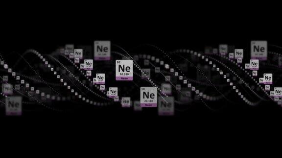 锂分子符号化学周期表动画背景渲染循环