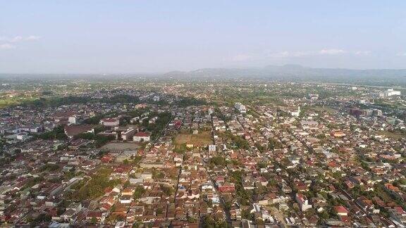 鸟瞰图城市日惹印度尼西亚