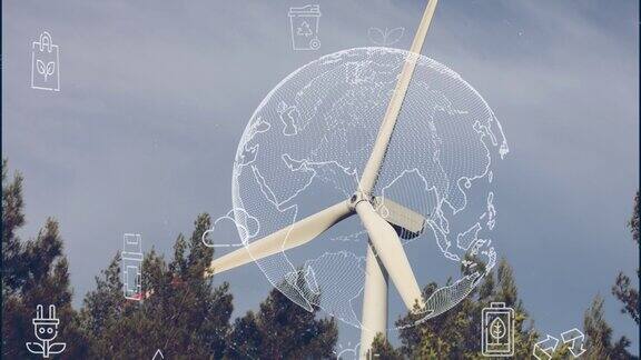 风力发电厂及技术智能电网可再生能源可持续的资源