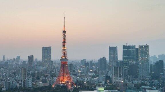 东京塔的日落