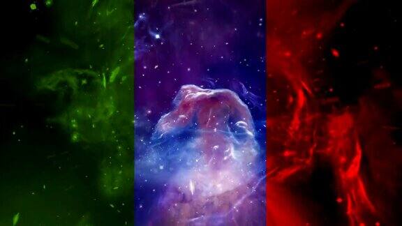 宇宙在x射线颜色和红外分屏