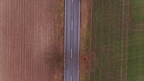 空旷的乡村道路-无人机射击