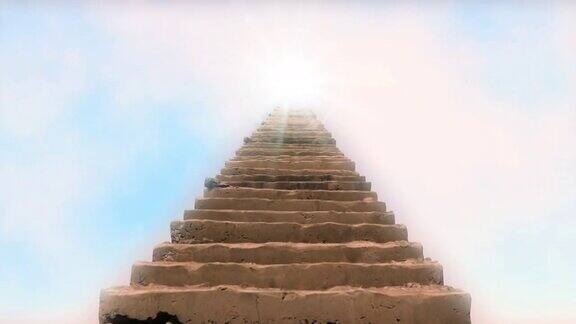 通往天堂的阶梯的抽象概念