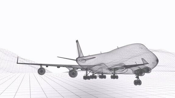 客机在机场降落的模拟