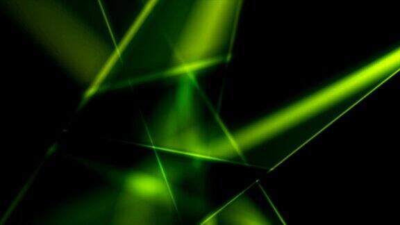 深绿色有光泽的发光抽象视频动画
