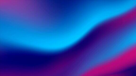 蓝色紫色氖光滑液体波抽象运动背景