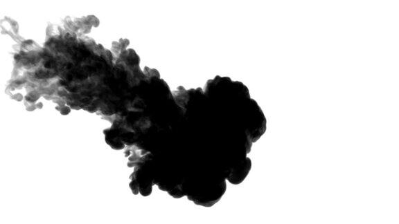 一墨流动注入黑色染料云雾或烟雾墨以慢动作注入白色墨水在水里流动墨色背景或烟雾背景为墨水效果使用光磨如阿尔法蒙版