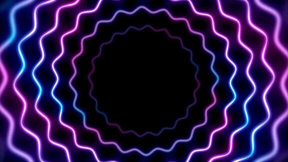 蓝色紫外光氖气发光视频动画