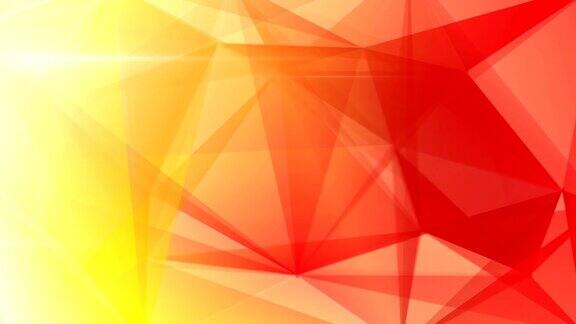 抽象三角形几何红色背景环