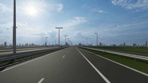 临夏市高速公路上的路牌录像表明了中国城市入口