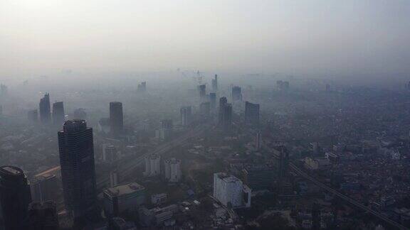 雅加达的和城市上空的空气污染