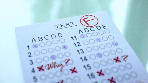 试卷F减成绩学术评估成绩入学考试不及格