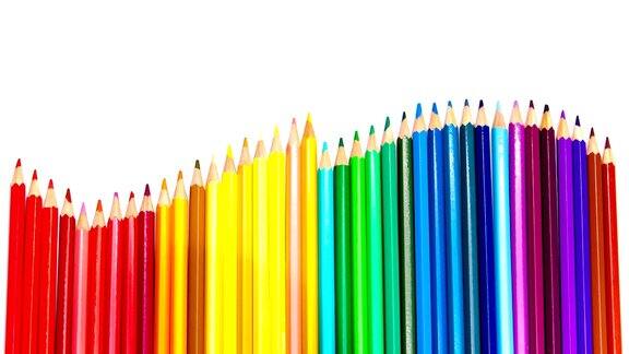 彩色铅笔移动一波定格