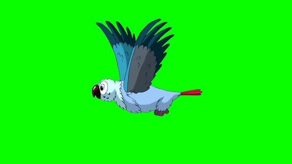 蓝色的鹦鹉飞经典迪士尼风格动画