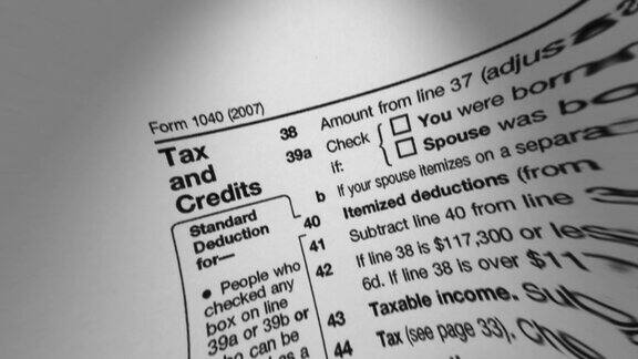 IRS1040税务表格宏观