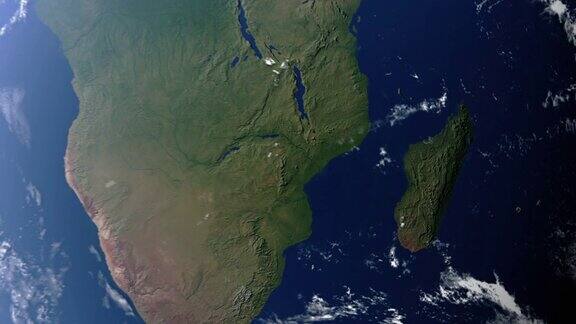 地球与莫桑比克接壤