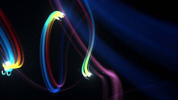 光条纹背景循环-发光的彩虹(全高清)