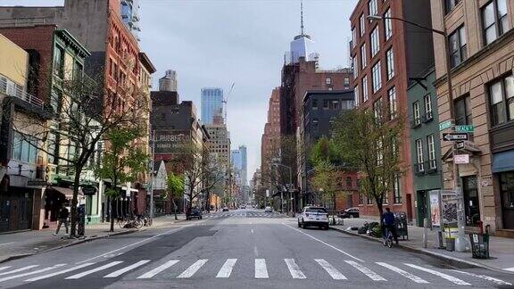 纽约空荡荡的街道