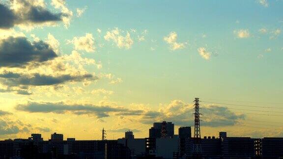 美丽的天空和阳光东京