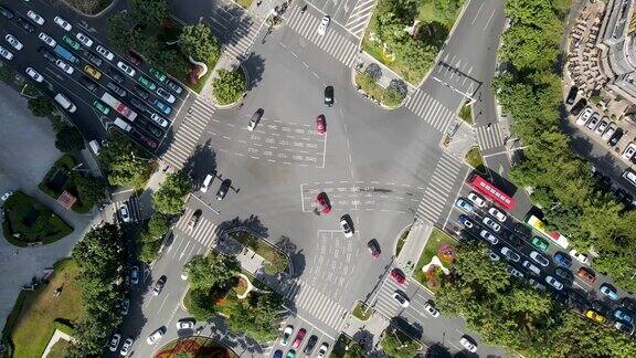广州城市道路航拍图