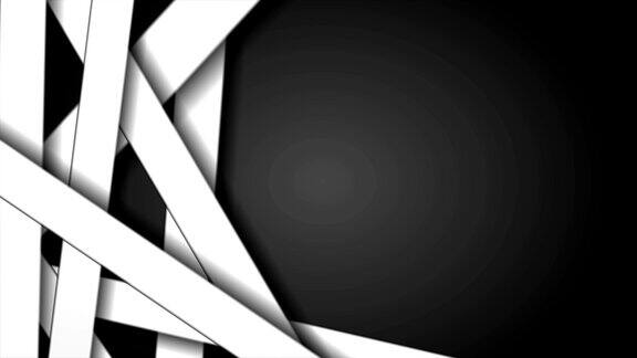 黑白抽象条纹视频动画