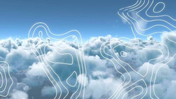 动画数字形状移动的云