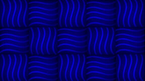 蓝色数字方块瓷砖背景与闪亮的条纹