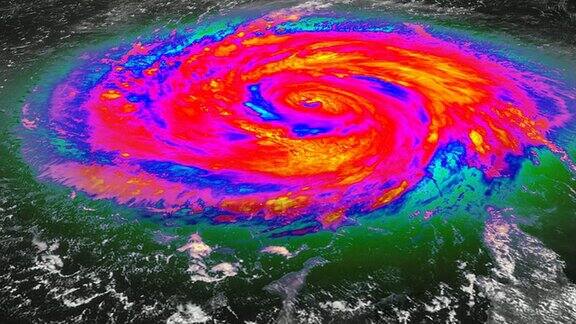 飓风红外卫星视图