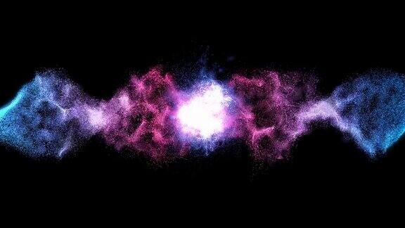 星云景观场粒子漂浮波运动
