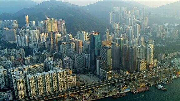 鸟瞰图香港铜锣湾