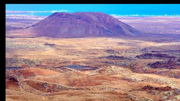 在富尔特文图拉的火山-风景为巴尤尤火山