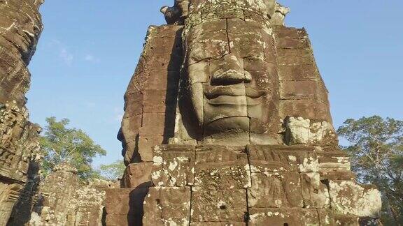 吴哥庙宇雕塑柬埔寨吴哥窟4K视频