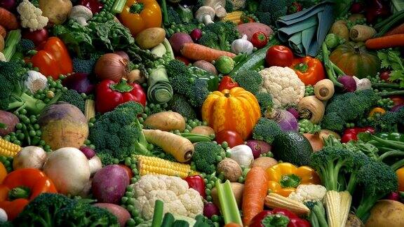 混合蔬菜堆-健康饮食理念