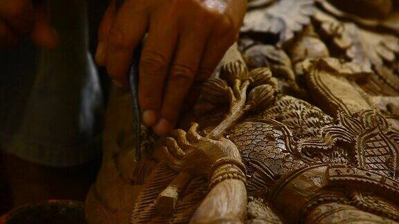 木头雕刻、泰国