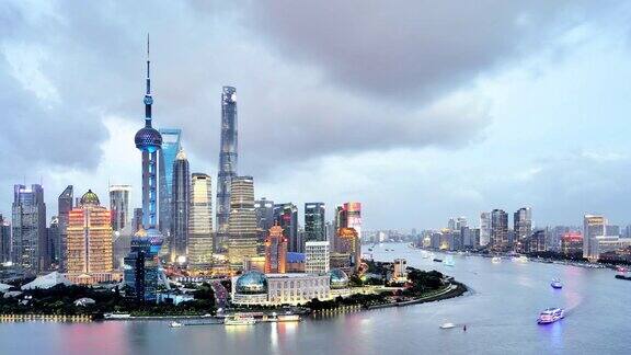 上海城市景观时间流逝